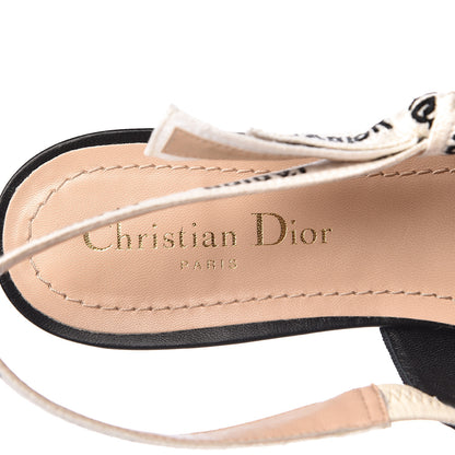 Christian Dior Technical Canvas Ribbon J'Adior Slingback Ballet Flats 40 Black 6 of 9