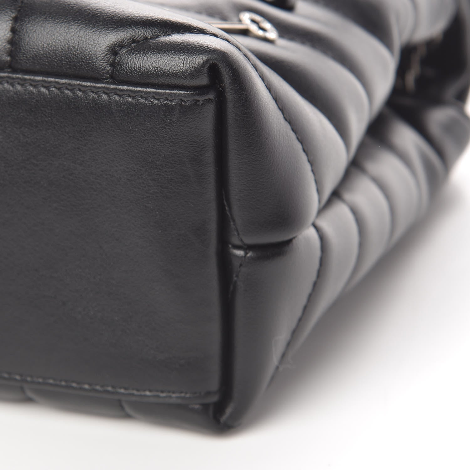 Saint Laurent Calfskin Y Quilted Monogram Small Charm Loulou Chain Satchel Black 10 of 10
