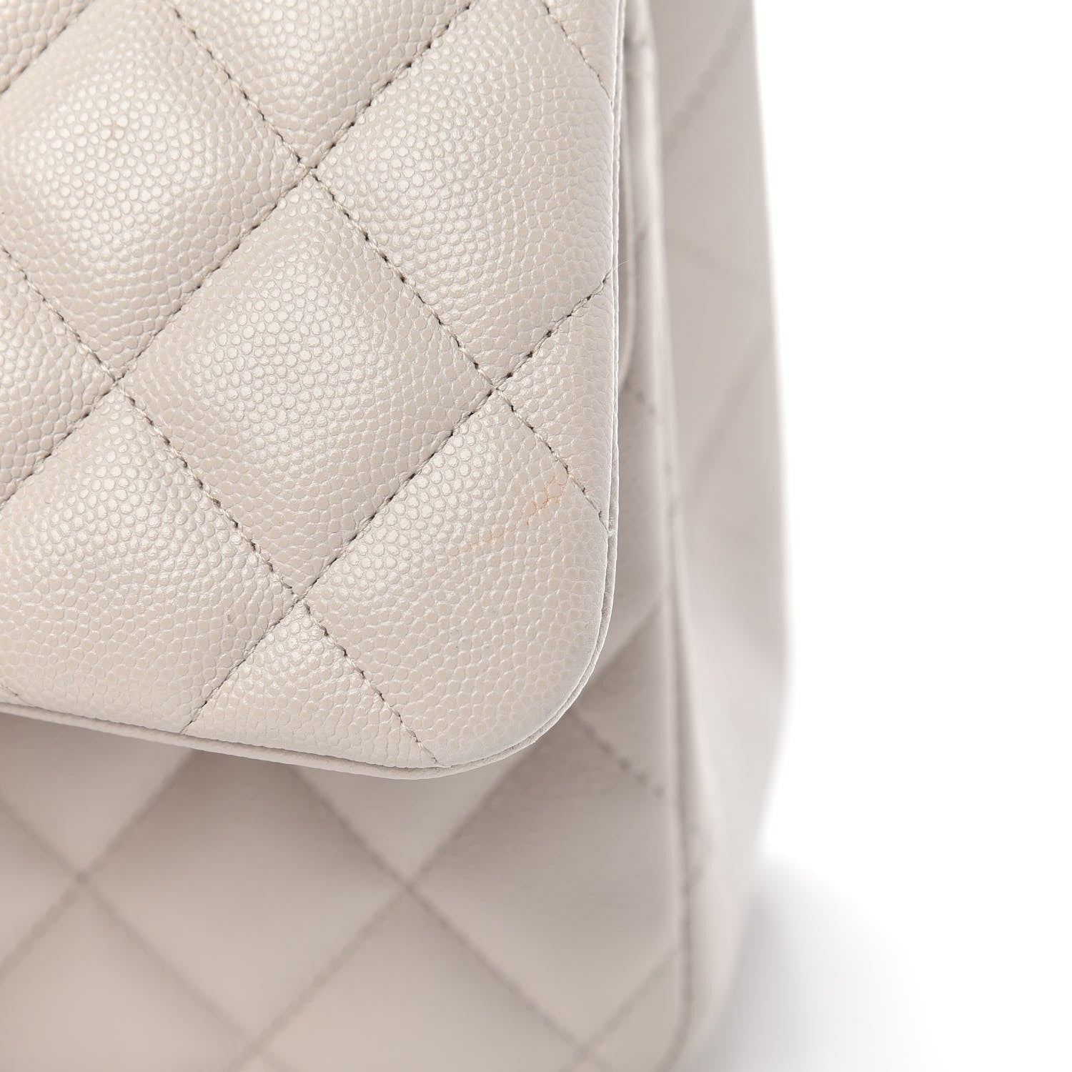 Chanel Caviar Quilted Jumbo Double Flap Ivory 11 of 14