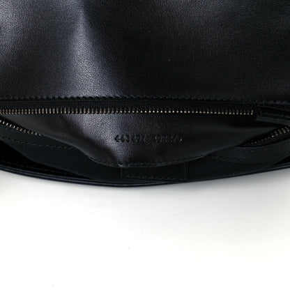 Gucci Calfskin Matelasse Monochrome Small GG Marmont Shoulder Bag Black 8 of 11