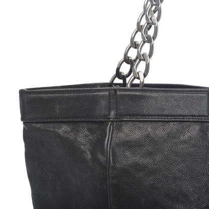 Chanel Distressed Caviar Outdoor Ligne Tote Black 8 of 12