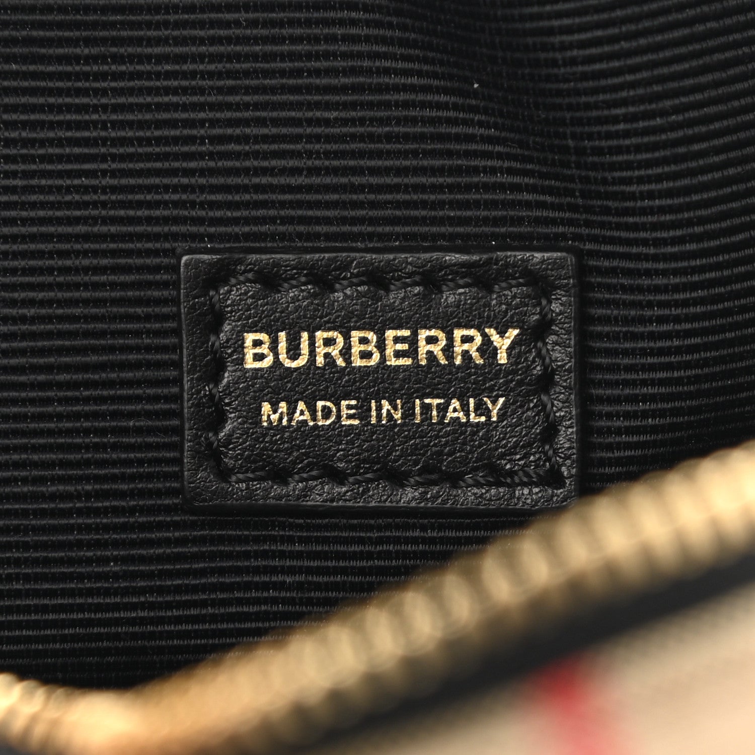 Burberry Calfskin Vintage Check Half Cube Crossbody Bag Black 6 of 10