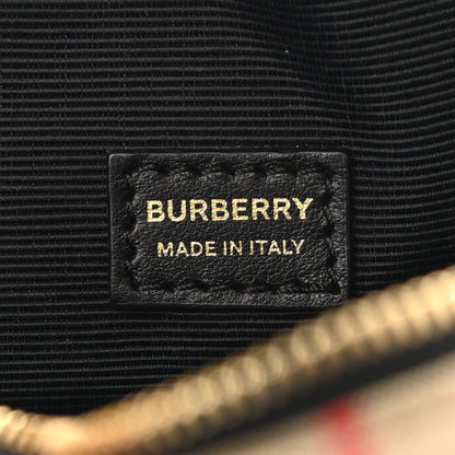 Burberry Calfskin Vintage Check Half Cube Crossbody Bag Black 6 of 10