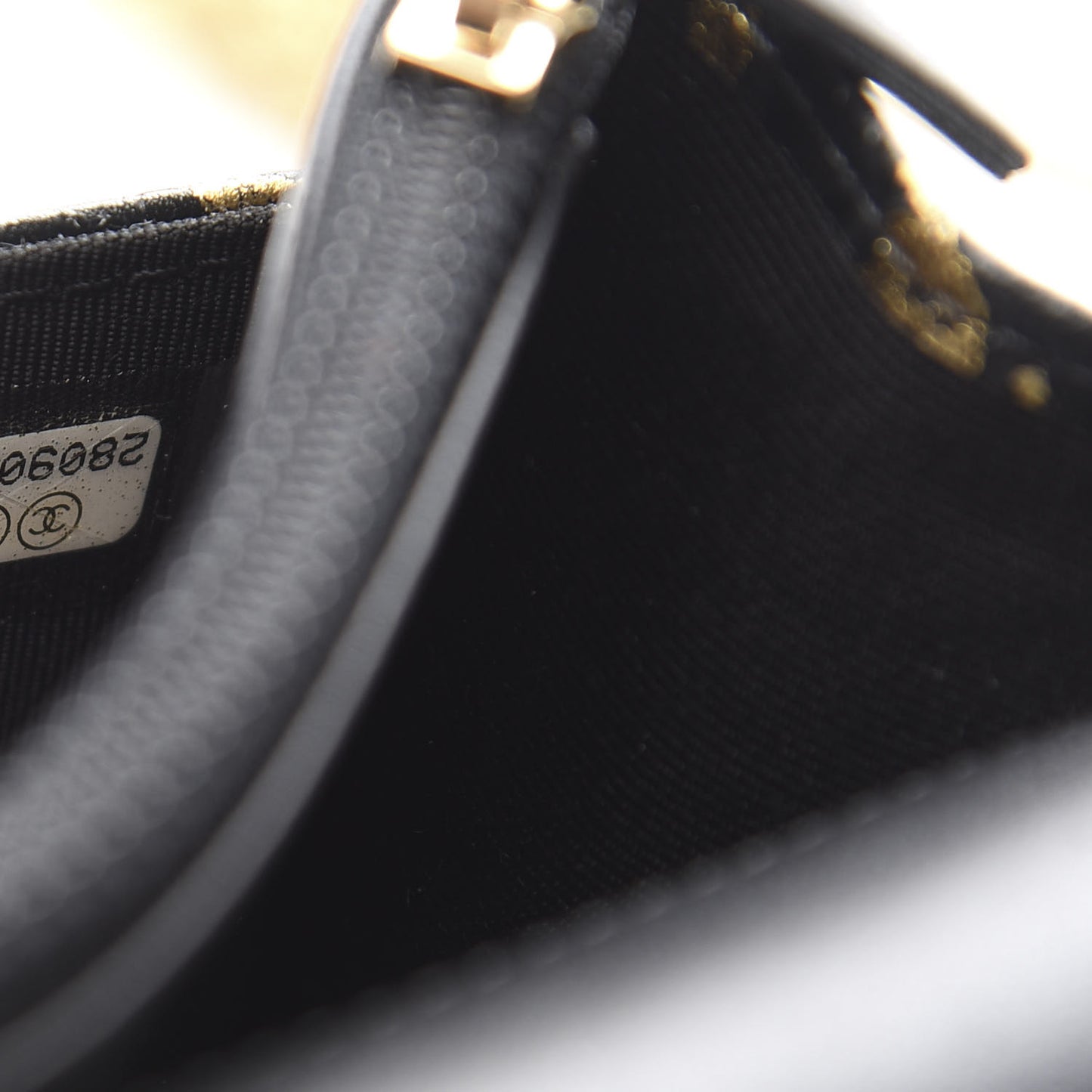 Calfskin Crocodile Embossed Graffiti 2.55 Cocodile Reissue Wallet On Chain WOC Black Gold