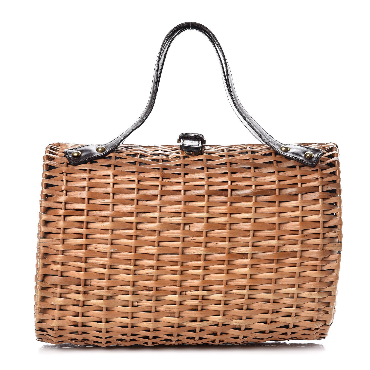 Fendi Woven Straw Wicker Bag Brown 1 of 13