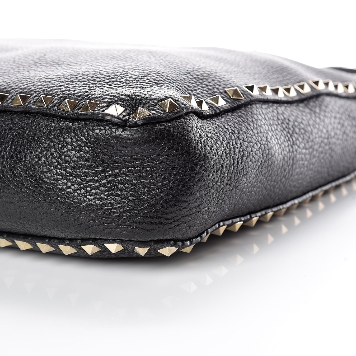 Valentino Garavani Pebbled Calfskin Large Rockstud Flip-Lock Messenger Bag Black 6 of 15