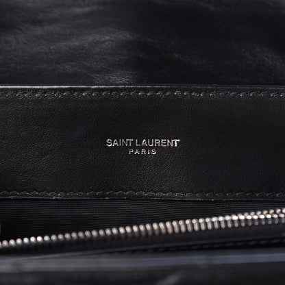 Saint Laurent Calfskin Y Quilted Monogram Medium Loulou Chain Satchel Black 6 of 16