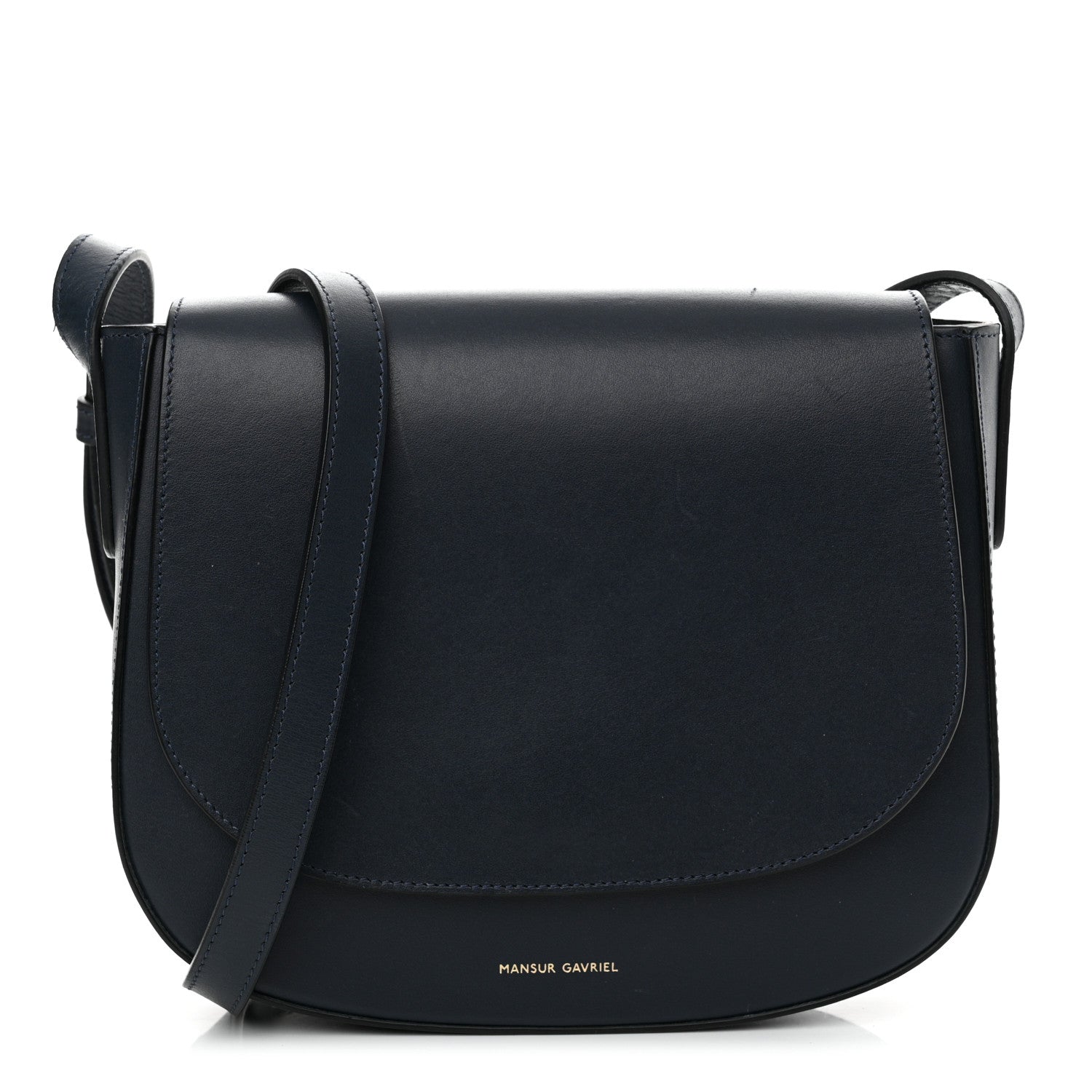 Mansur Gavriel Calfskin Flap Crossbody Bag Blue 1 of 15