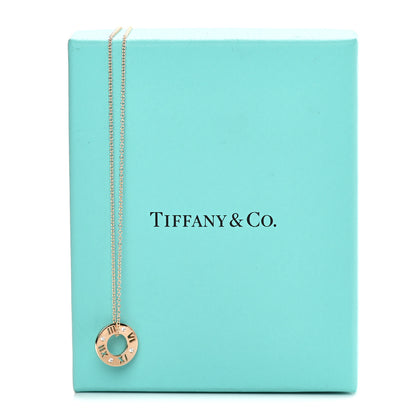 Tiffany 18K Rose Gold Diamond Atlas Pierced Pendant Necklace 7 of 7