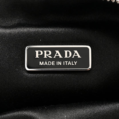 Prada Satin Crystal Triangle Crossbody Pouch Cristal 6 of 10