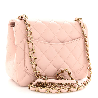 Chanel Lambskin Quilted Mini Square Flap Light Pink 3 of 16