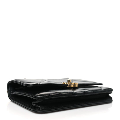 Chanel Lambskin Quilted Chanel 19 Wallet On Chain WOC Black 4 of 12