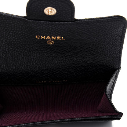 Chanel Caviar Quilted Flap Card Holder Wallet Black 5 of 13