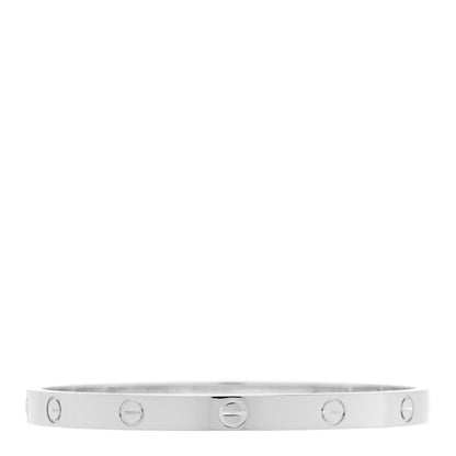 Cartier 18K White Gold LOVE Bracelet 19 2 of 9