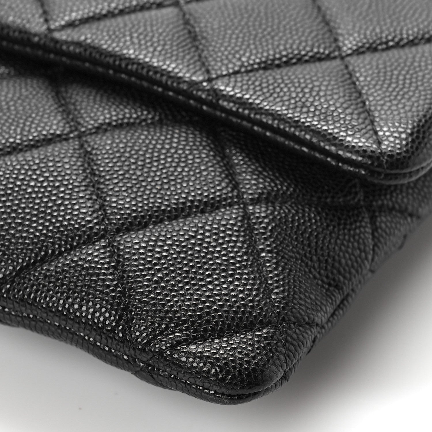 Chanel Caviar Quilted Flap Clutch Black 9 of 10