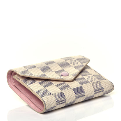 Louis Vuitton Damier Azur Victorine Wallet Rose Ballerine 4 of 7