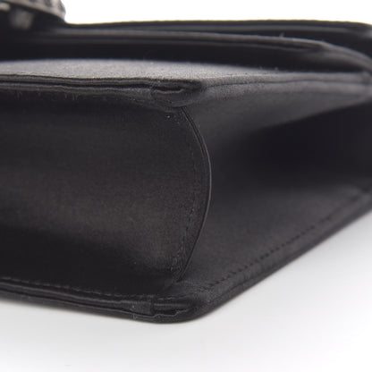 Gucci Satin Silk Crystal Small Dionysus Shoulder Bag Black Black Diamond 10 of 10