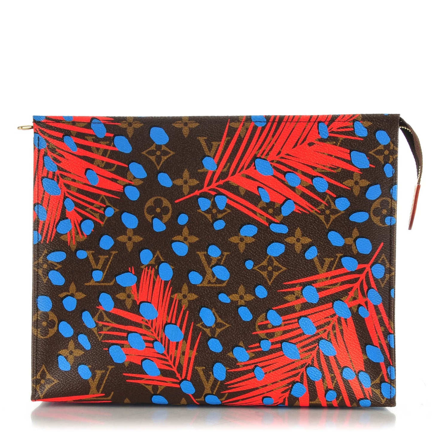 Monogram Jungle Dots Toiletry Pouch 26 Coquelicot Denim