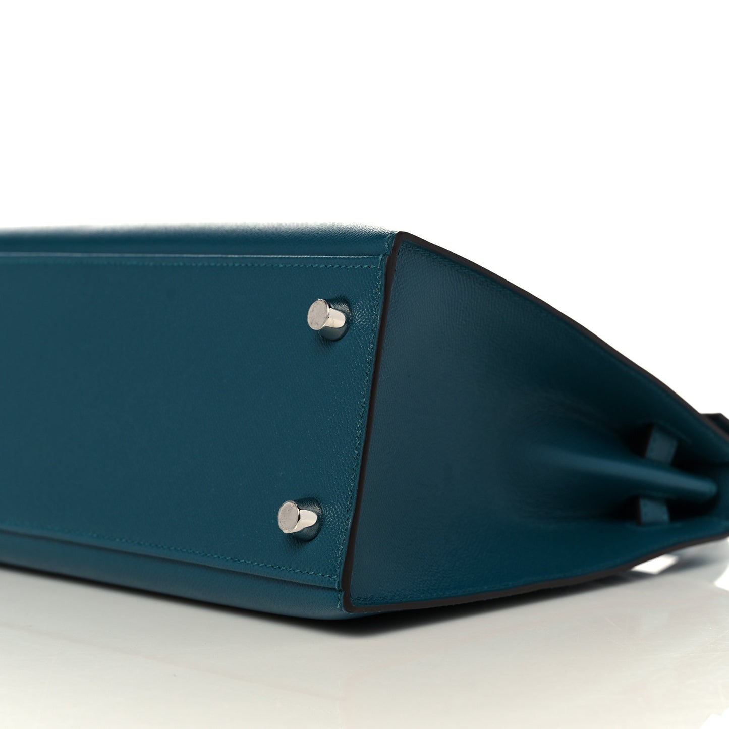 Madame Calfskin Verso Kelly Sellier 25 Vert Bosphore Sienne