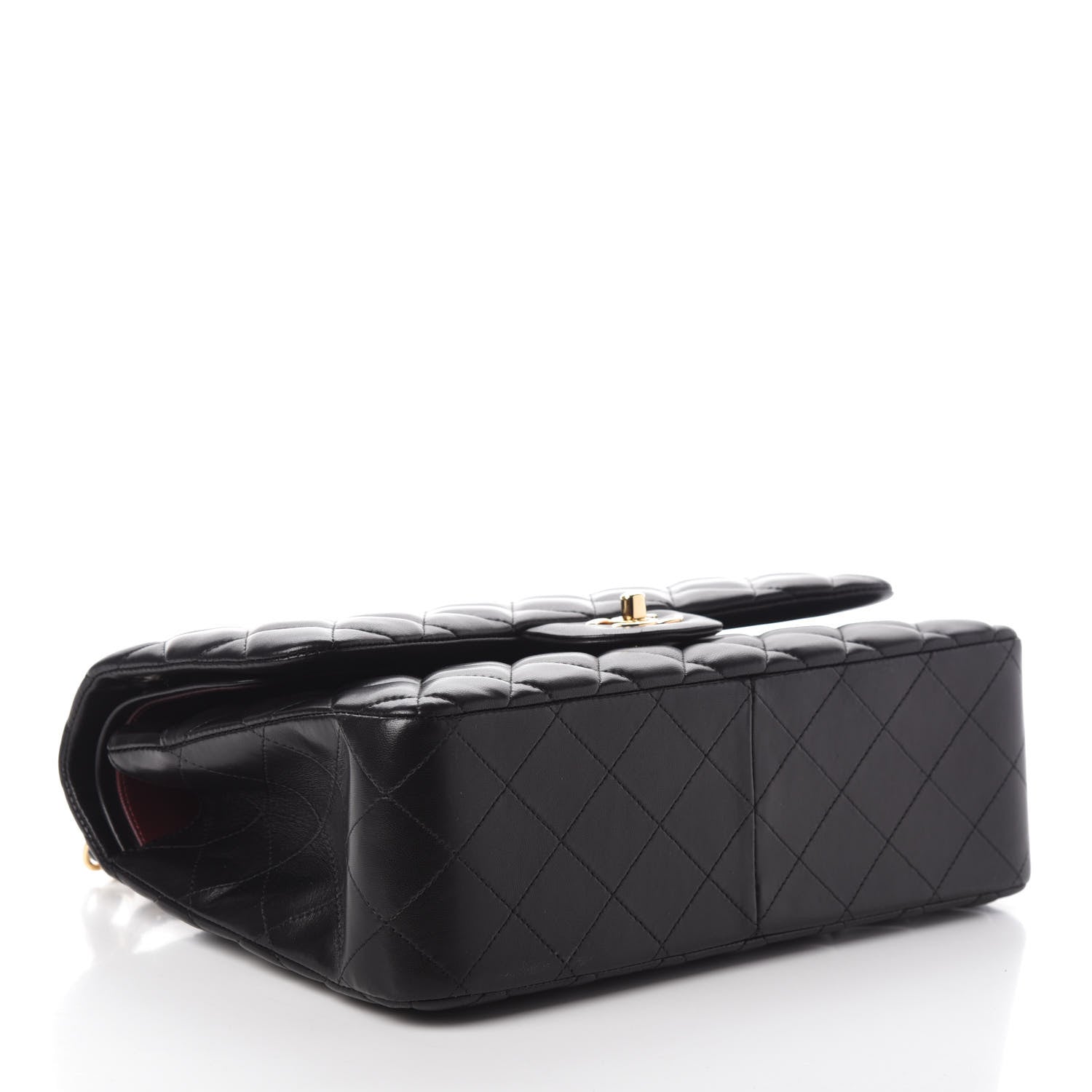 Chanel Lambskin Quilted Jumbo Double Flap Black 4 of 10