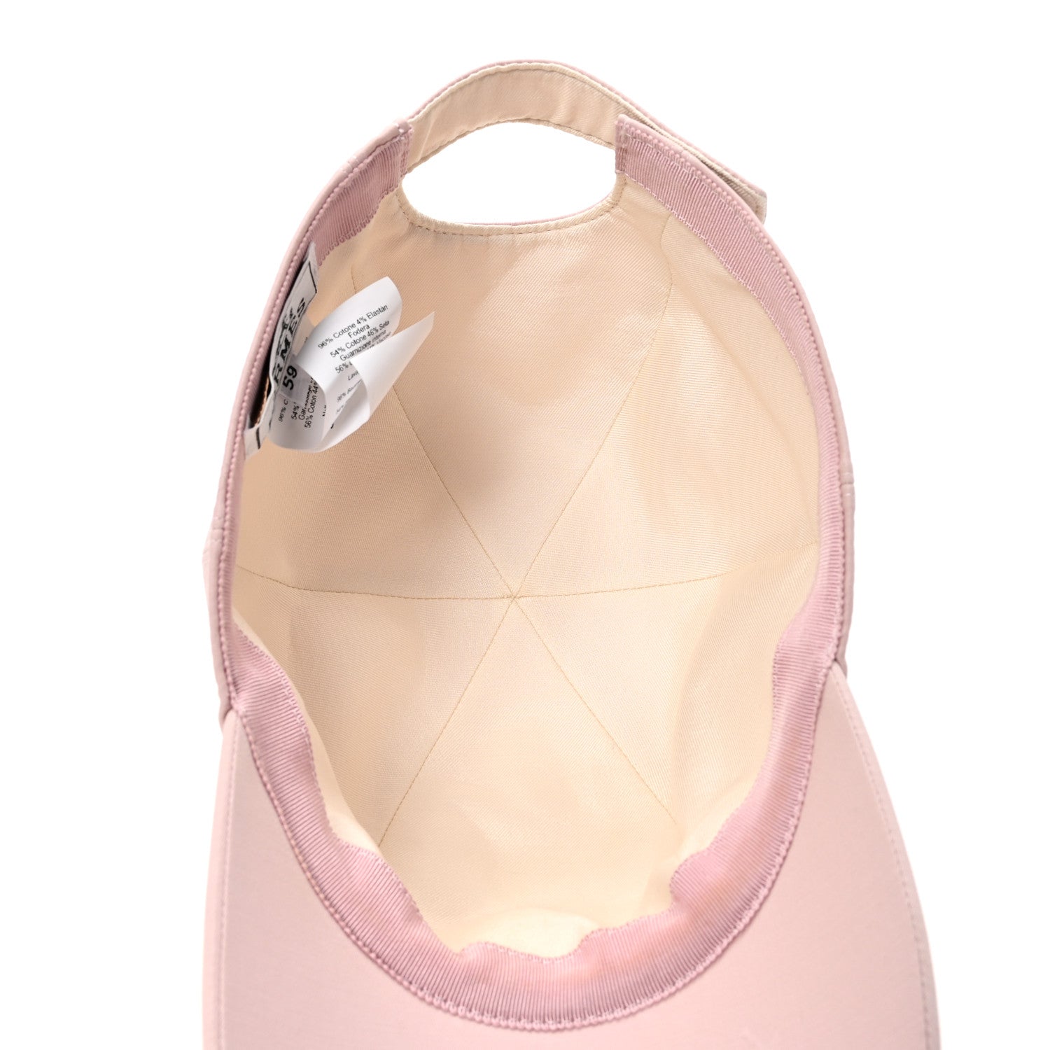 Hermes Cotton Twill Serena Nautic Cap 59 Rose Sepia 1775592