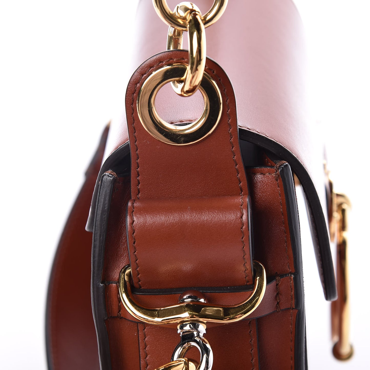 Calfskin Small Tess Bag Sepia Brown