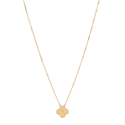 Van Cleef & Arpels 18K Yellow Gold Vintage Alhambra Pendant Necklace 1 of 7