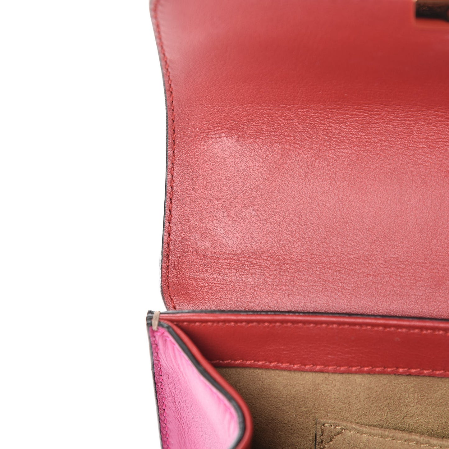 GG Supreme Monogram Calfskin Small Padlock Shoulder Bag Beige Hibiscus Red New Rosette