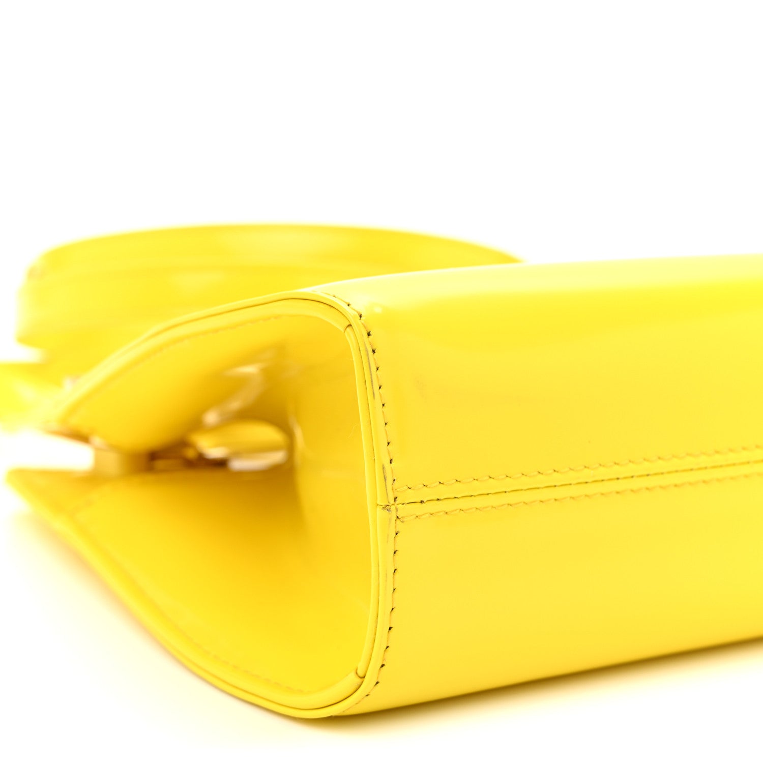 Salvatore Ferragamo Brushed Calfskin Mini Wanda Top Handle Bag Yellow 9 of 10