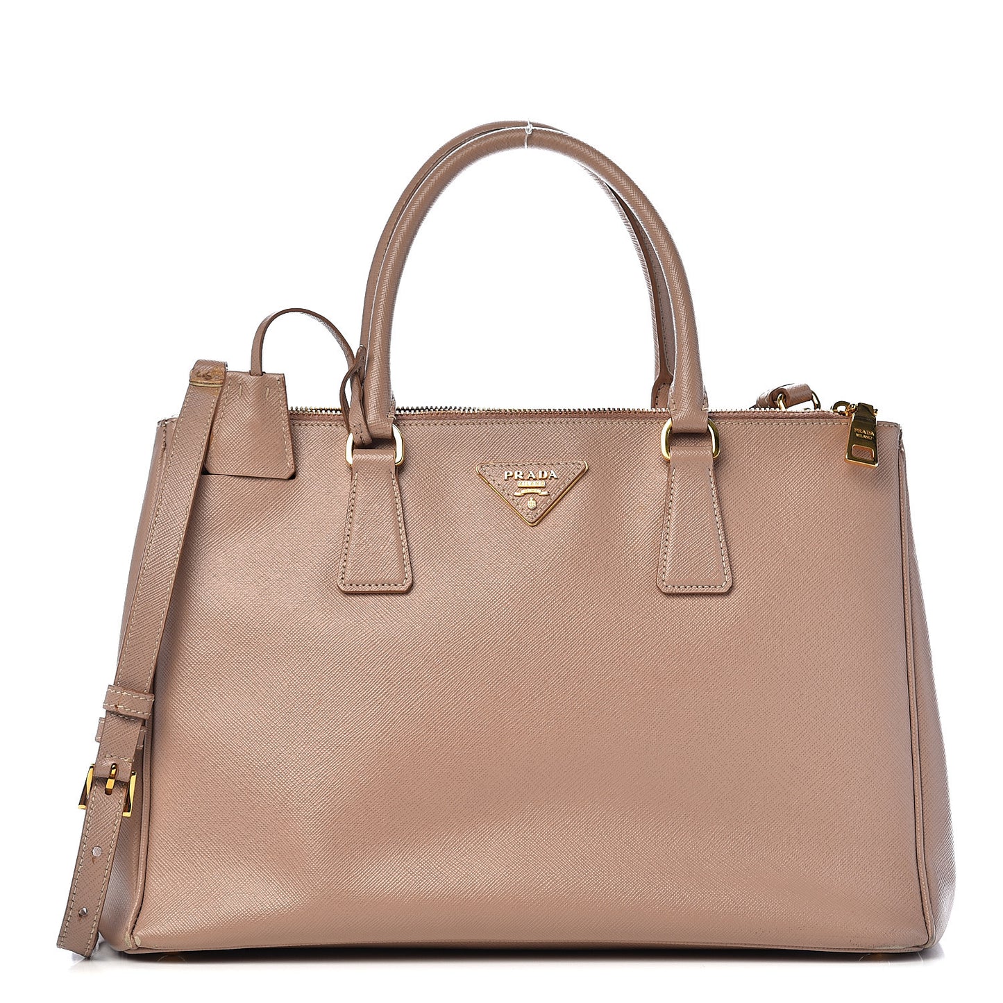 Saffiano Medium Galleria Double Zip Tote Cammeo