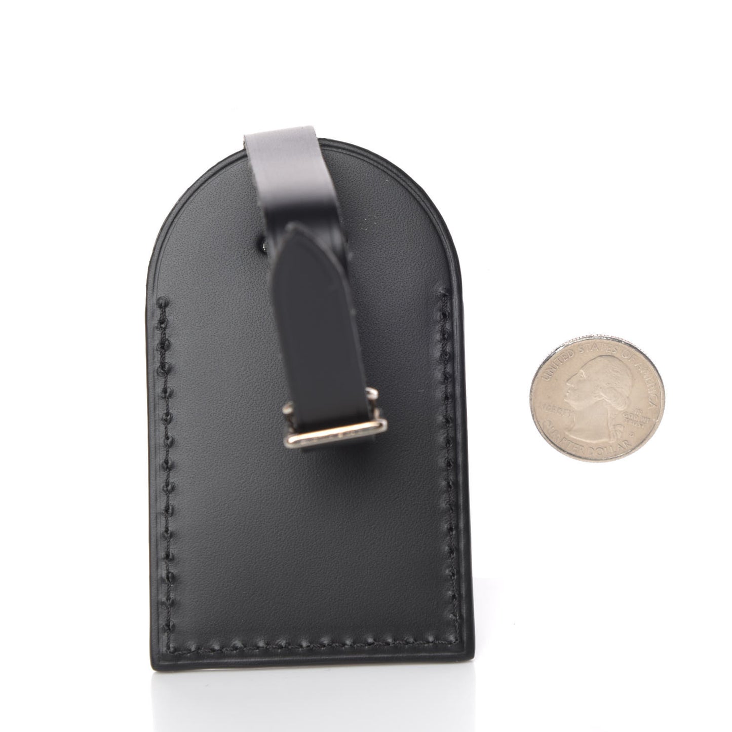 Calfskin Luggage Tag Black