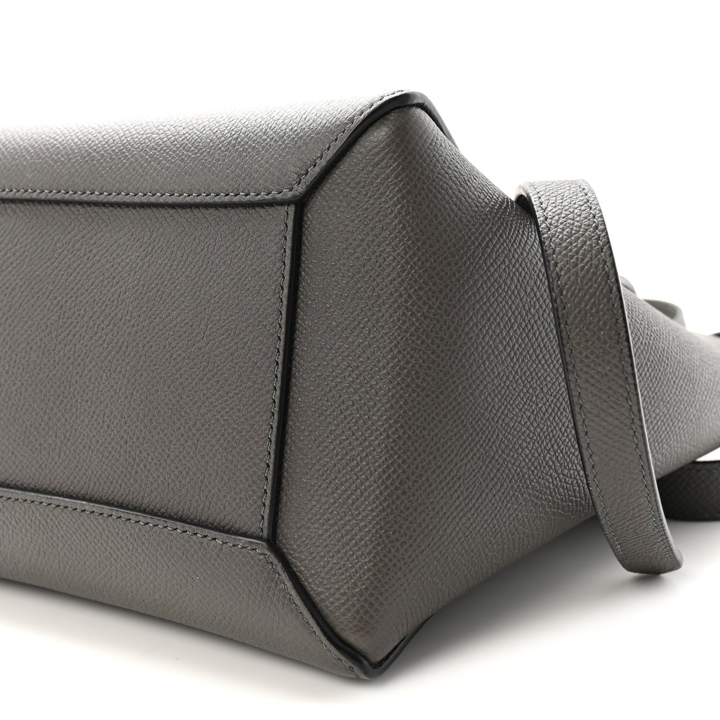 Grained Calfskin Micro Belt Bag Grey