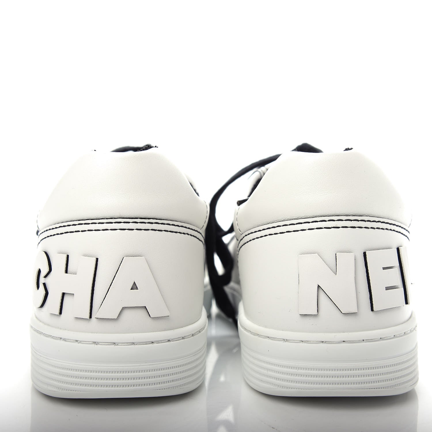 Chanel Calfskin Womens Logo Sneakers 41 Black White 7 of 11
