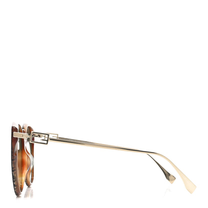 Fendi Metal Cat Eye Sunglasses FF400471 Gold Brown 3 of 7