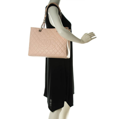 Chanel Caviar Quilted Grand Shopping Tote GST Light Pink 2 of 7
