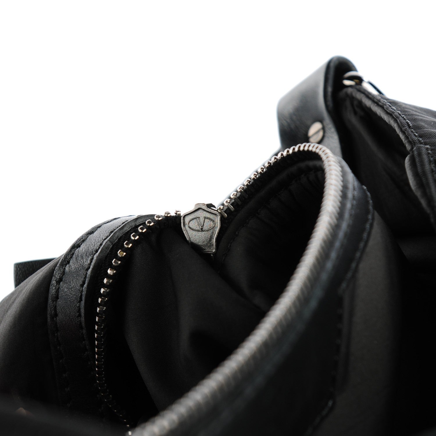 Valentino Garavani Nylon Rockstud Vertical Tote Black 7 of 8