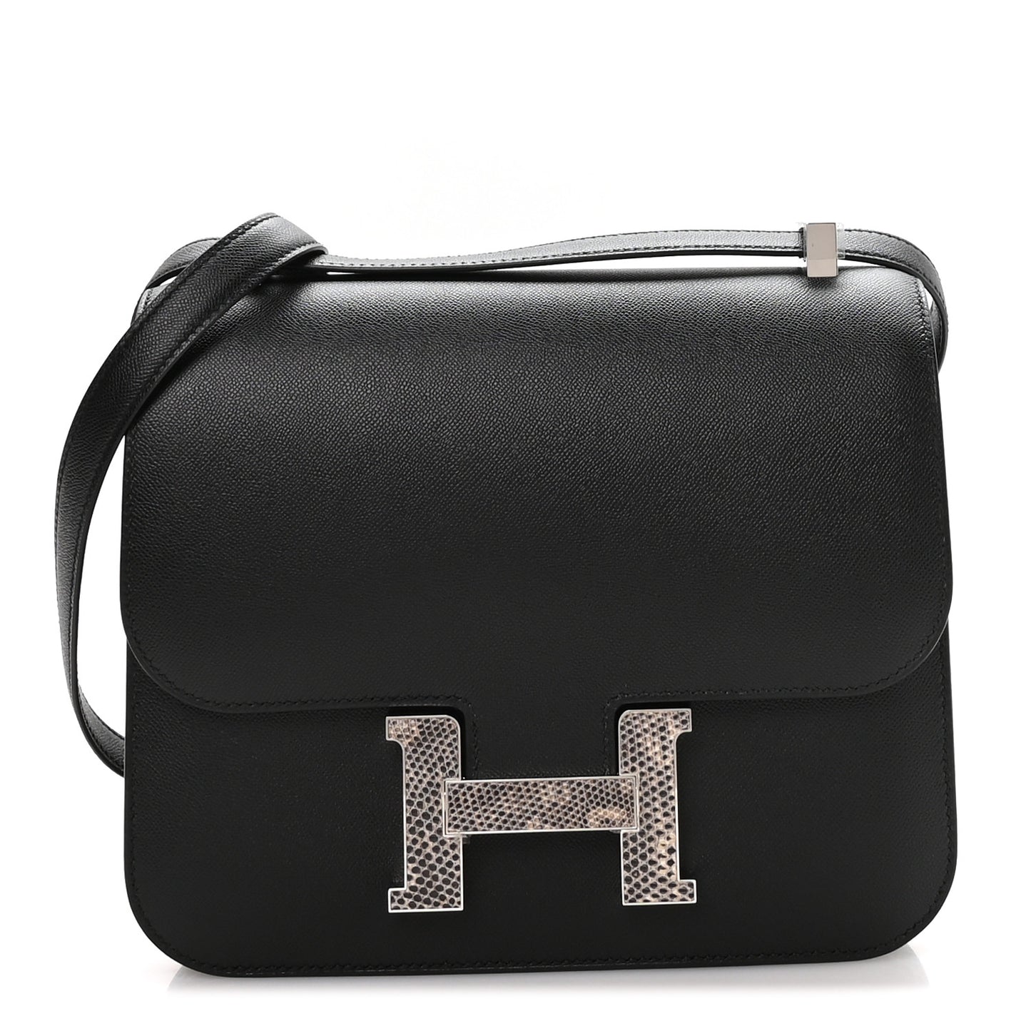 Madame Calfskin Lizard Constance 24 Black Ombre