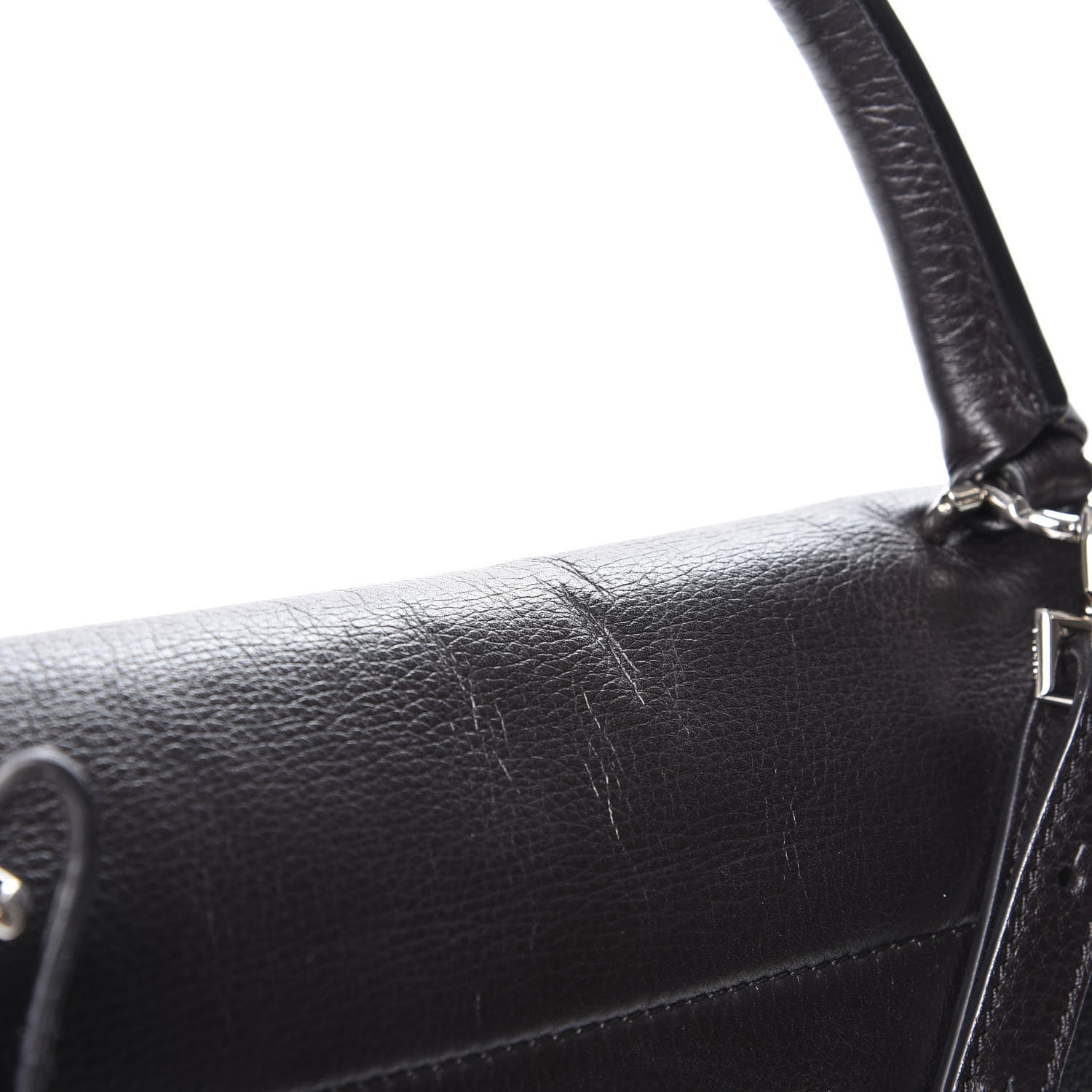 Givenchy Grained Calfskin Medium Shark Lock Satchel Black 7 of 14
