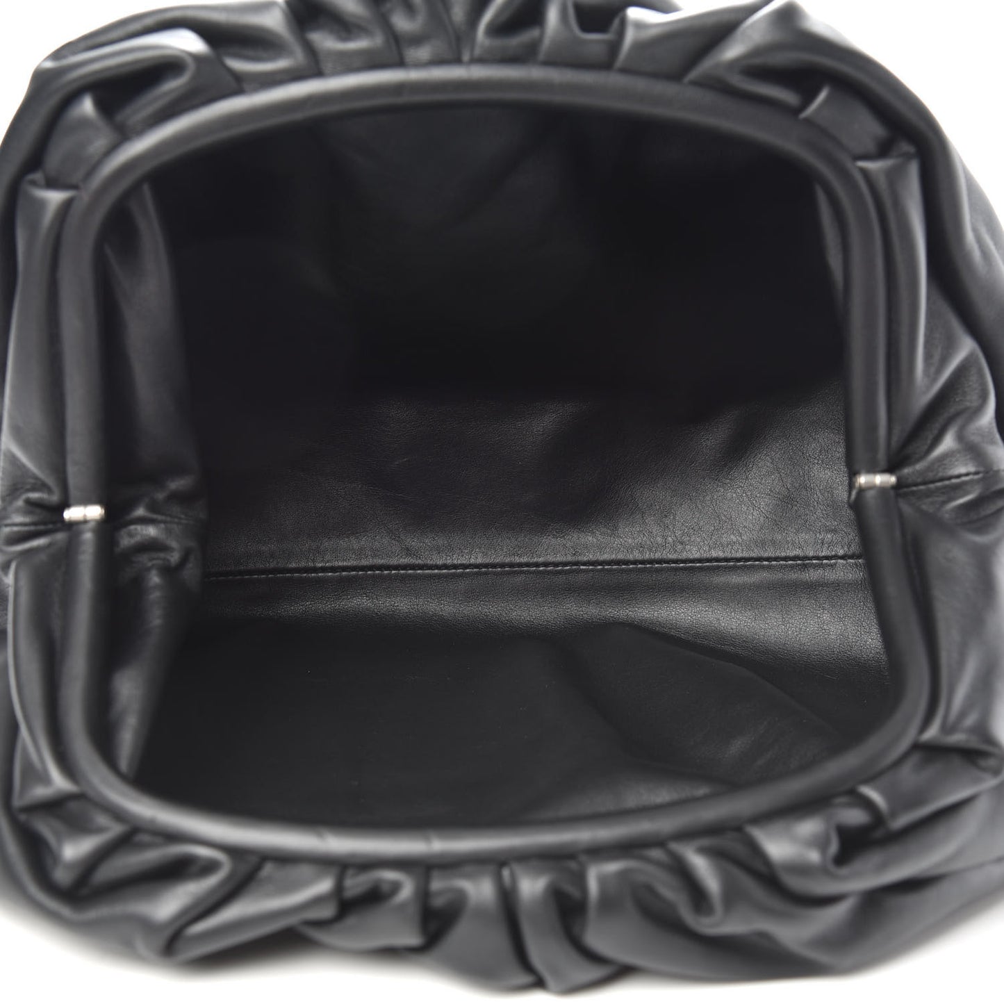Smooth Butter Calf The Pouch Oversized Clutch Black