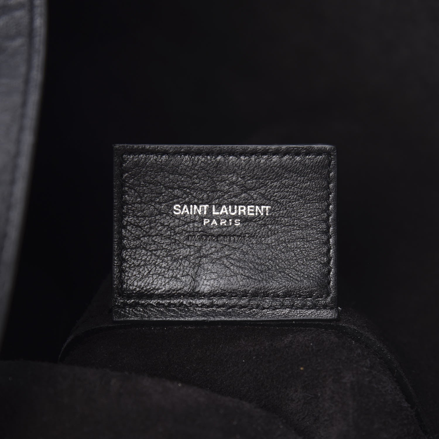 Saint Laurent Calfskin Crocodile Embossed Large Shopper Tote Black 7 of 14
