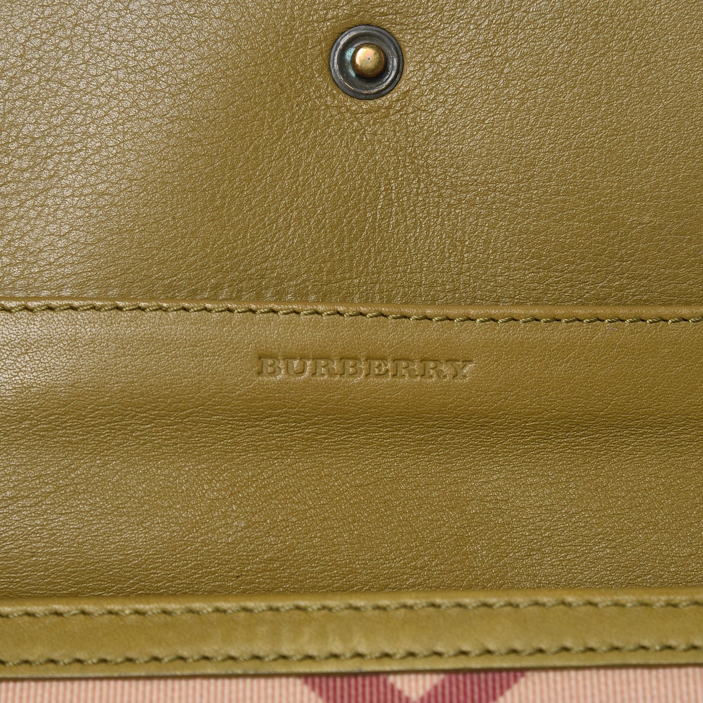 Nova Check Mega Stud Continental Wallet Green