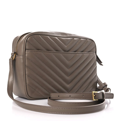 Saint Laurent Calfskin Matelasse Monogram Lou Camera Bag Taupe 3 of 9