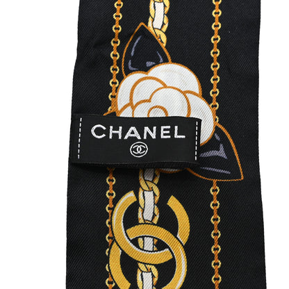 Chanel Silk CC Chain Slim Bandeau Black Gold 3 of 4