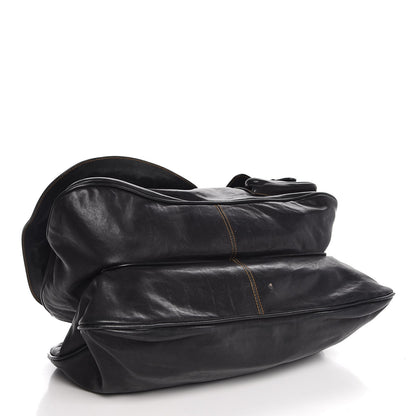 Christian Dior Calfskin Medium Gaucho Double Saddle Bag Black 4 of 12