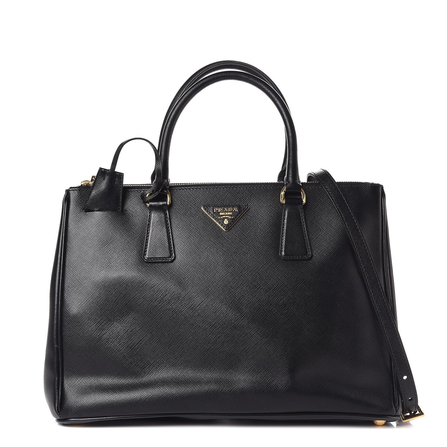 Prada Saffiano Medium Galleria Double Zip Tote Black 1 of 13