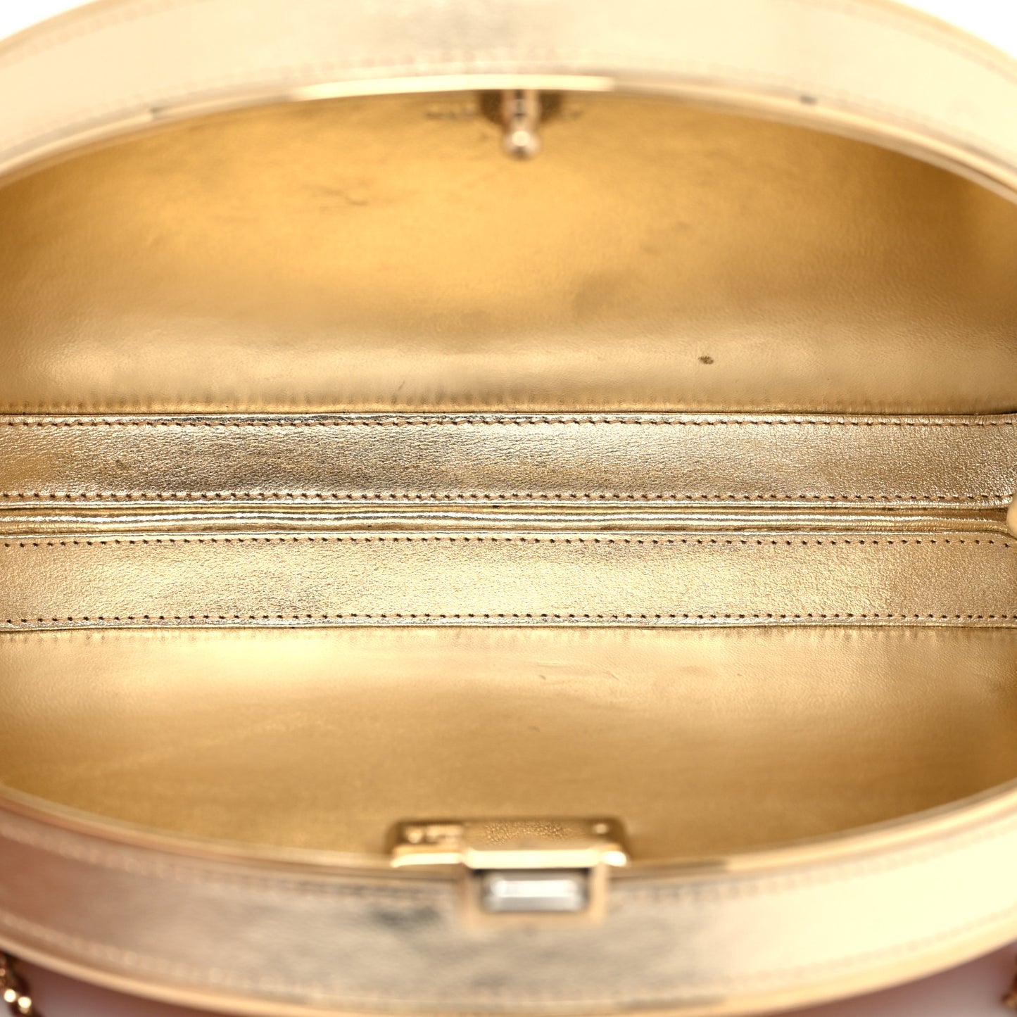 Crystal Rainbow Minaudiere Clutch Gold Multicolor