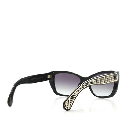 Chanel Acetate Metal Butterfly Sunglasses 71553 Black 4 of 7