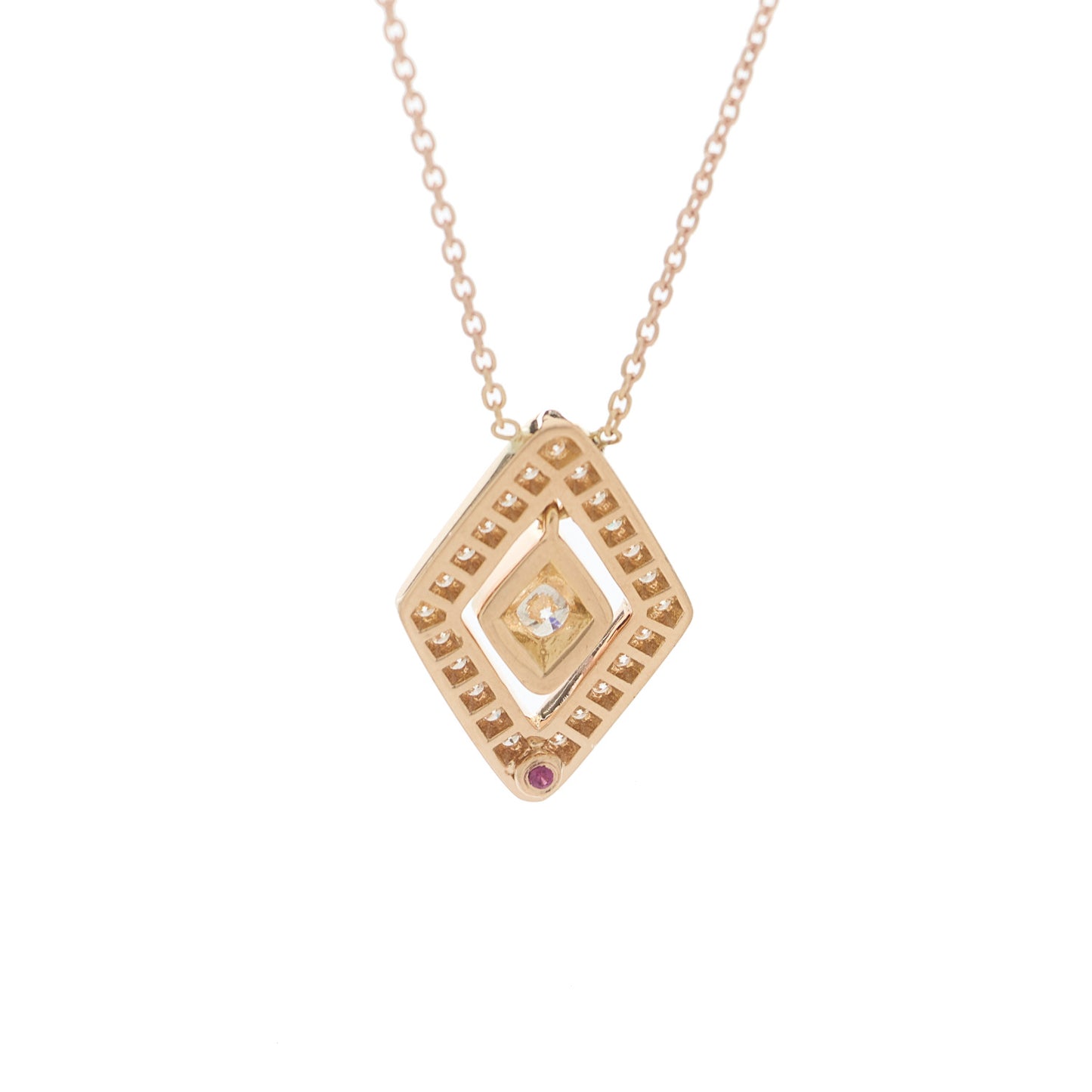 18K Yellow Gold Diamond Diamonte Necklace