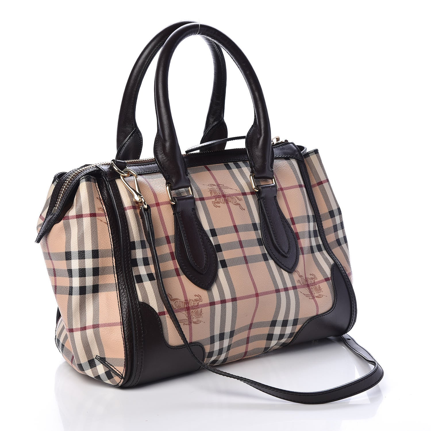 Burberry Haymarket Check Small Gladstone Chocolate 3 of 9