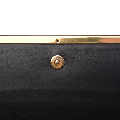 Saint Laurent Calfskin Lutetia Flap Clutch Black 7 of 11